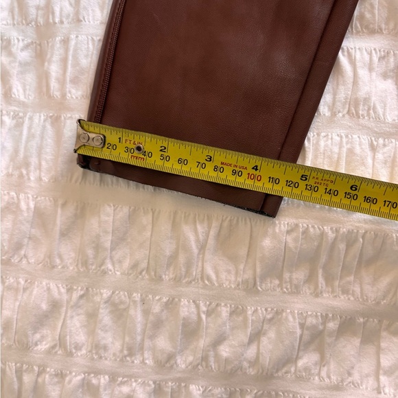 Meshki Chocolate Faux Leather Trousers - Picture 5 of 8